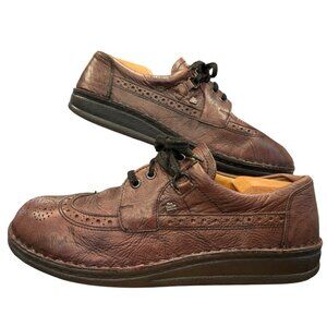 Finn Comfort York Brown Leather Full Brogue Wingtip Lace Up Comfort Shoe Mens 11